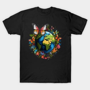 Butterfly Earth Day T-Shirt
